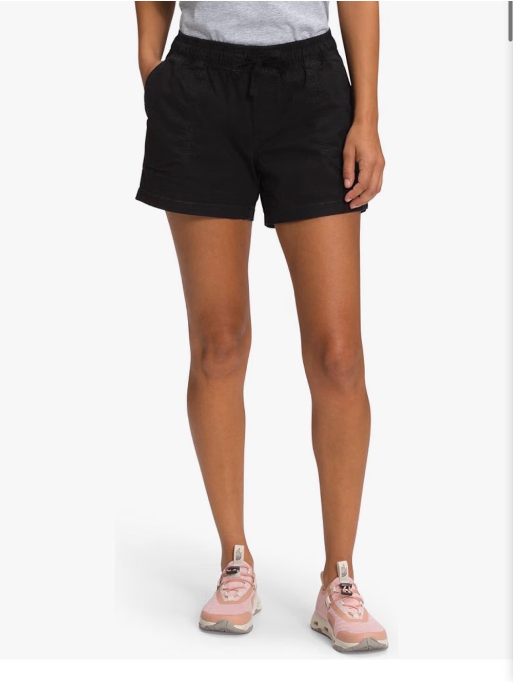 The North Face Women's Black Elastic Drawstring Athletic Shorts